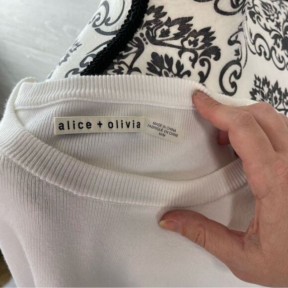 Alice + Olivia Ivan Split Side Ruffle Sweater - Picture 9 of 10